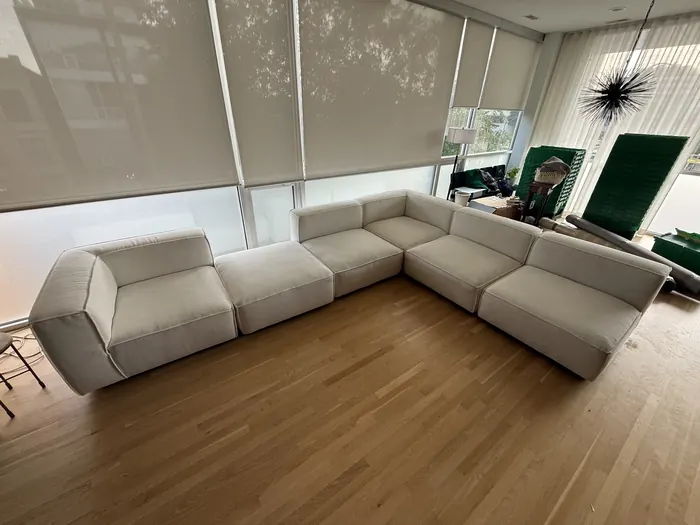Modular sectional after cleaning